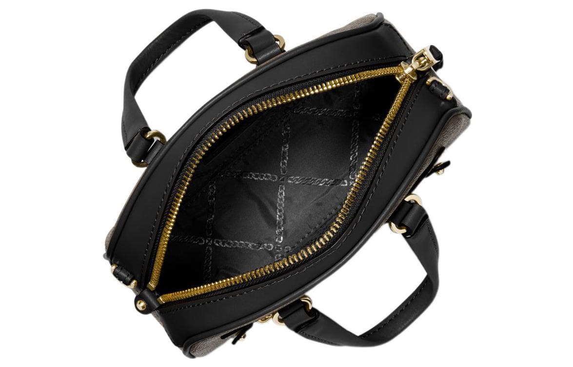Сумка MICHAEL KORS Кожаная отделка купольной сумки сумка через плечо мини-сумка женский коричневый черный - изображение 2
