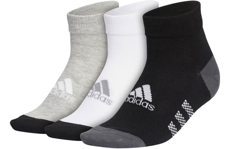 Adidas 3 пачки (Черный + Белый + Средний Фотиния Серый) Детские носки - изображение 2