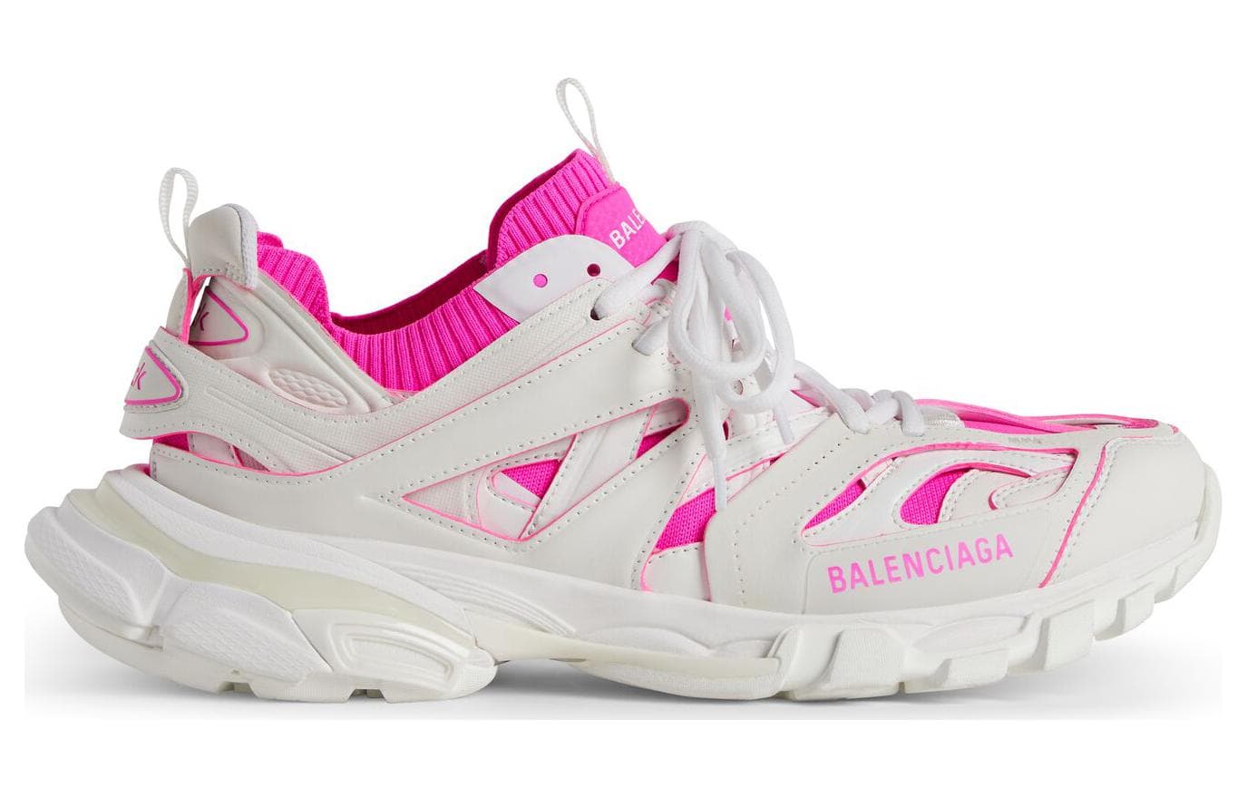 Кроссовки Balenciaga Track Sock Low Топ Повседневная обувь Женская Белая Розовая - изображение 2