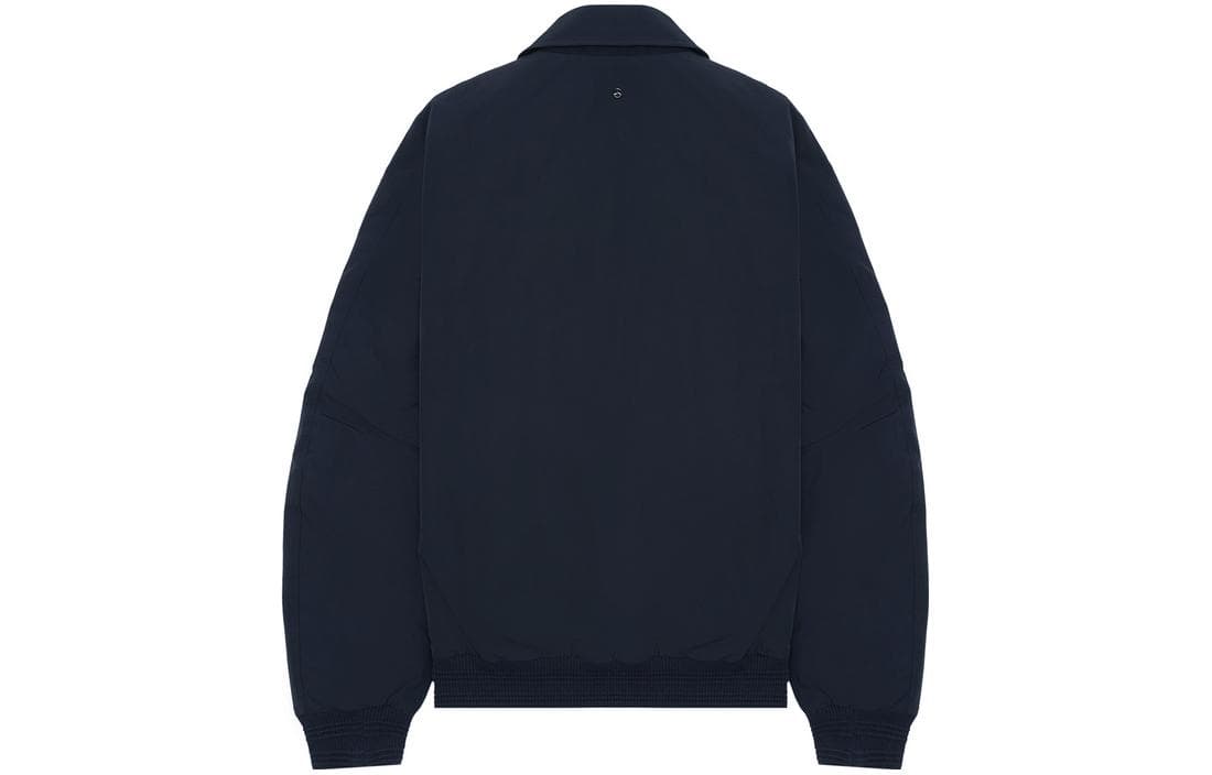 Зимняя куртка LI-NING 1990 Classic Series Однотонный пуховик с отложным воротником и молнией Мужской темно-синий - изображение 2