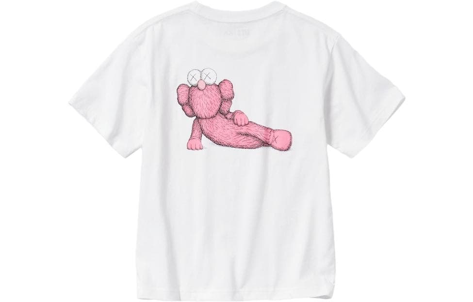 Футболка UNIQLO x KAWS Белые Детские Рубашки - изображение 2
