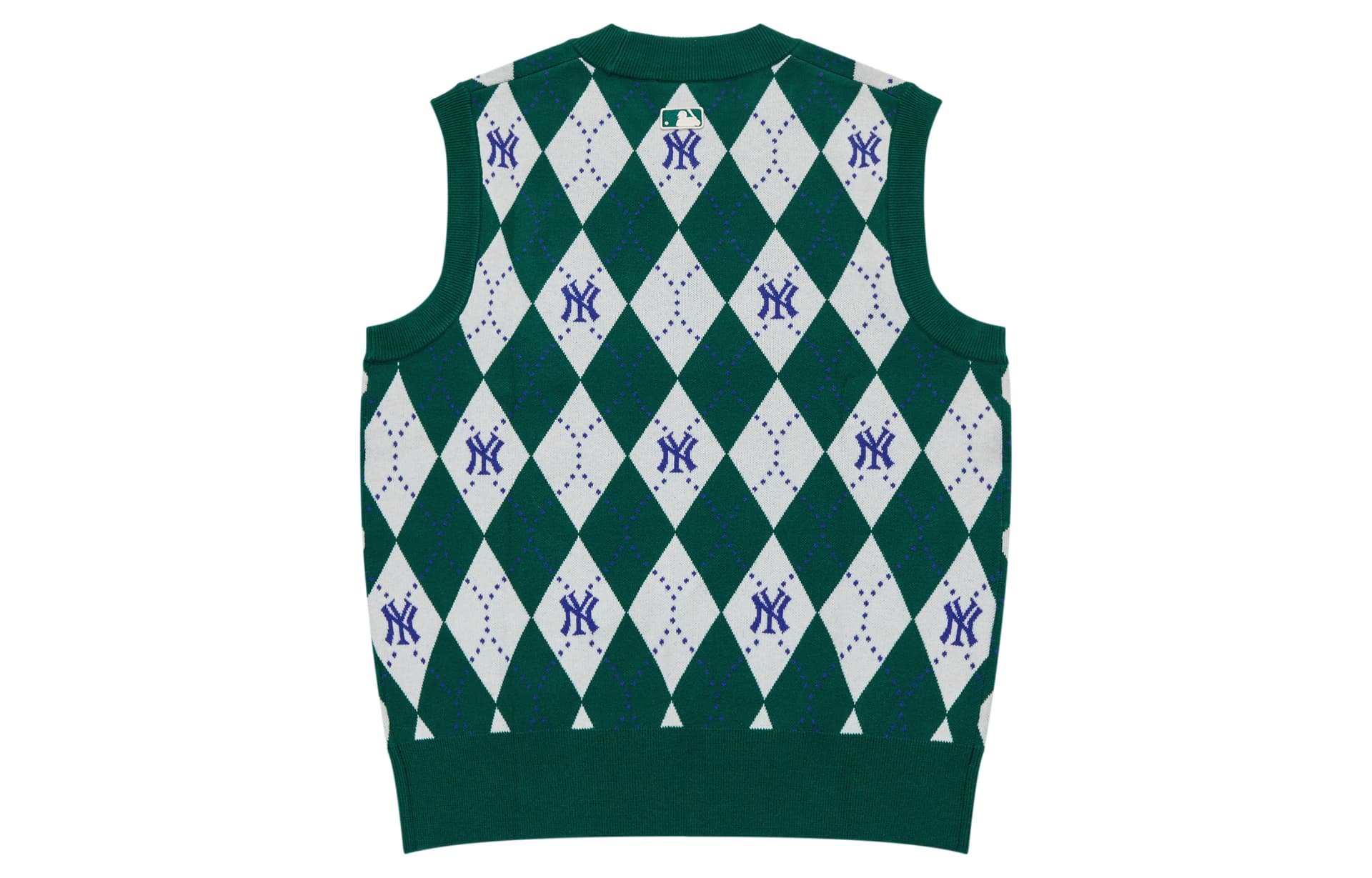 MLB Vintage Letter Knit Vest Green - изображение 2