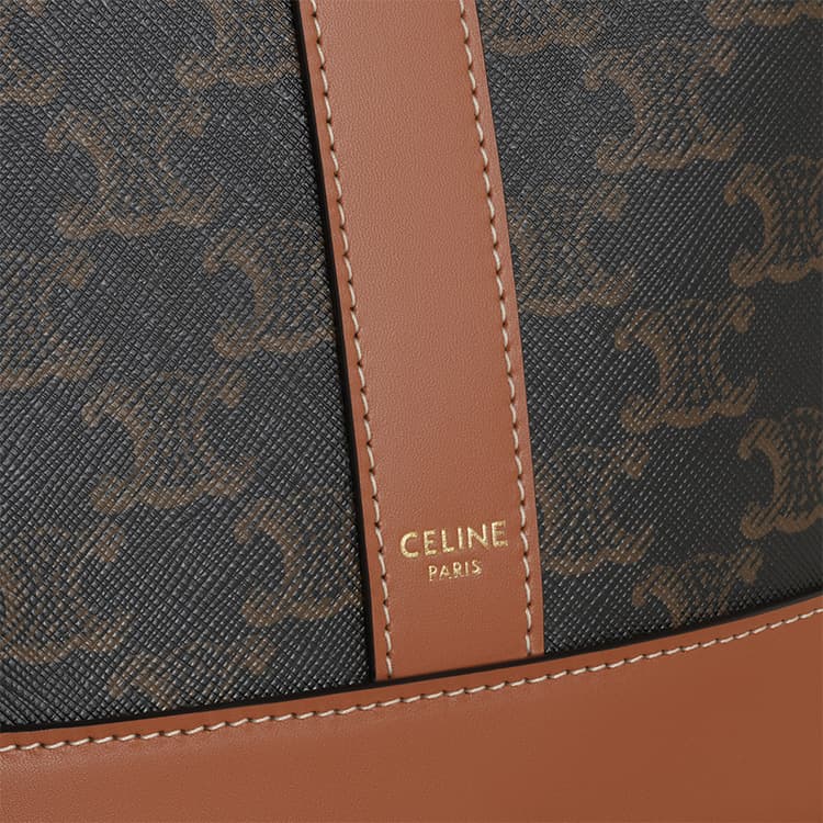 Сумка через плечо Celine Triomphe Bucket Bag Brown - изображение 4