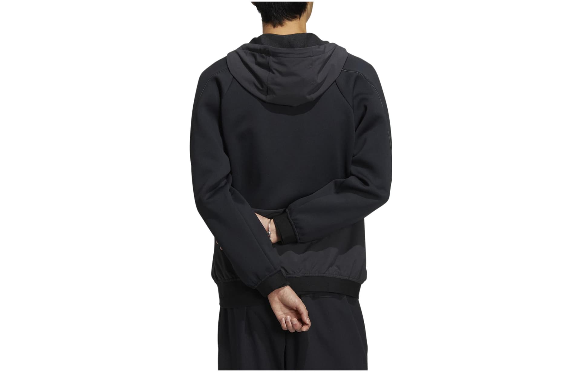 Куртка adidas Solid Logo Hoodie Black - изображение 4
