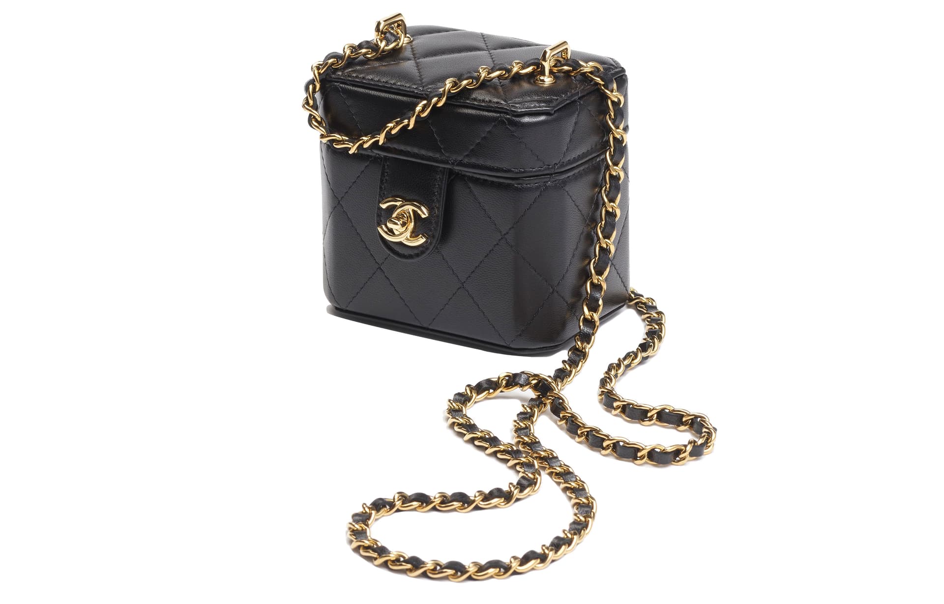 Сумка через плечо Chanel 23K Chain Box Bag Black - изображение 2