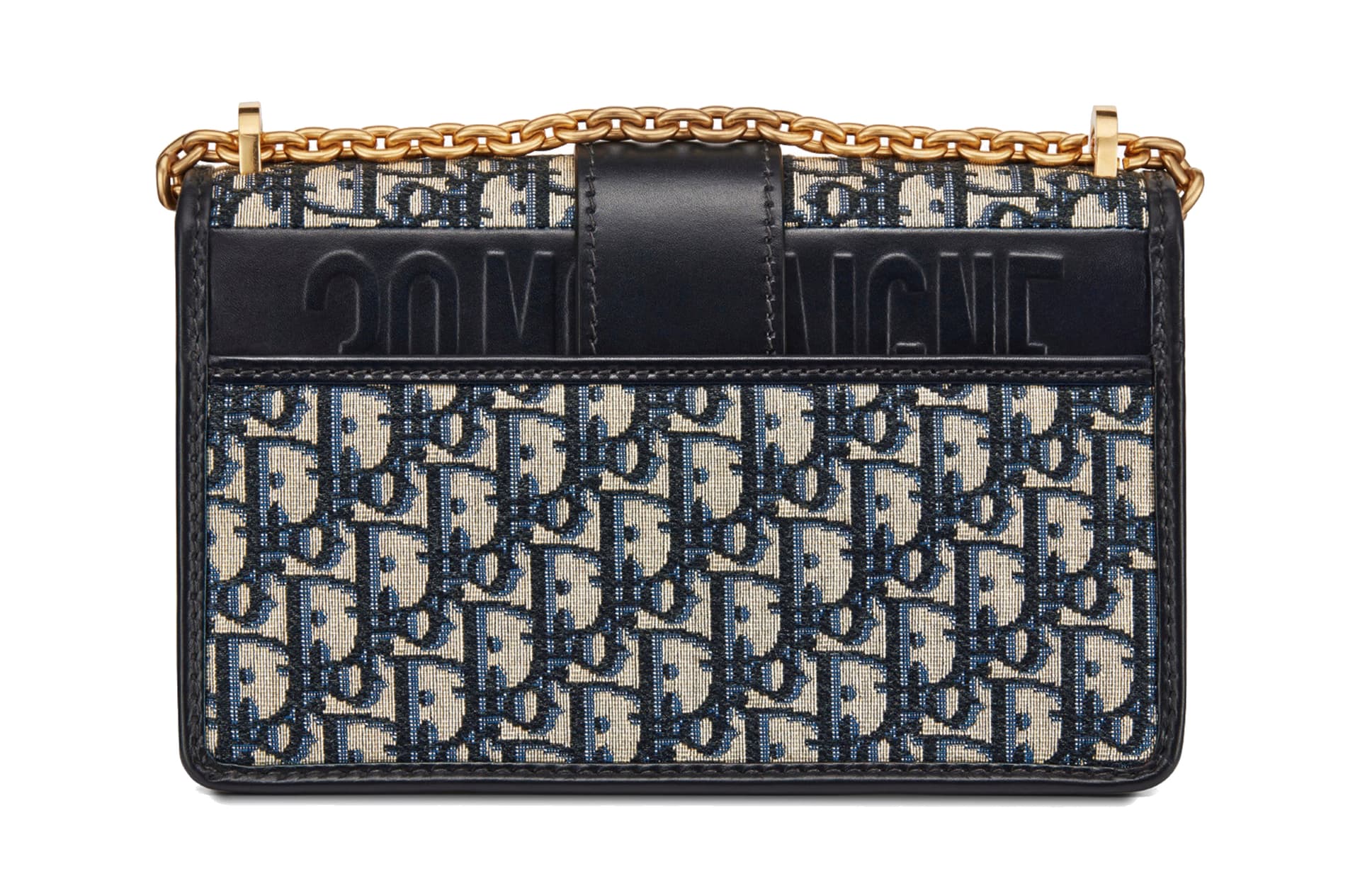 Мини-сумка DIOR 30 Montaigne Oblique Box Bag Denim Blue - изображение 3