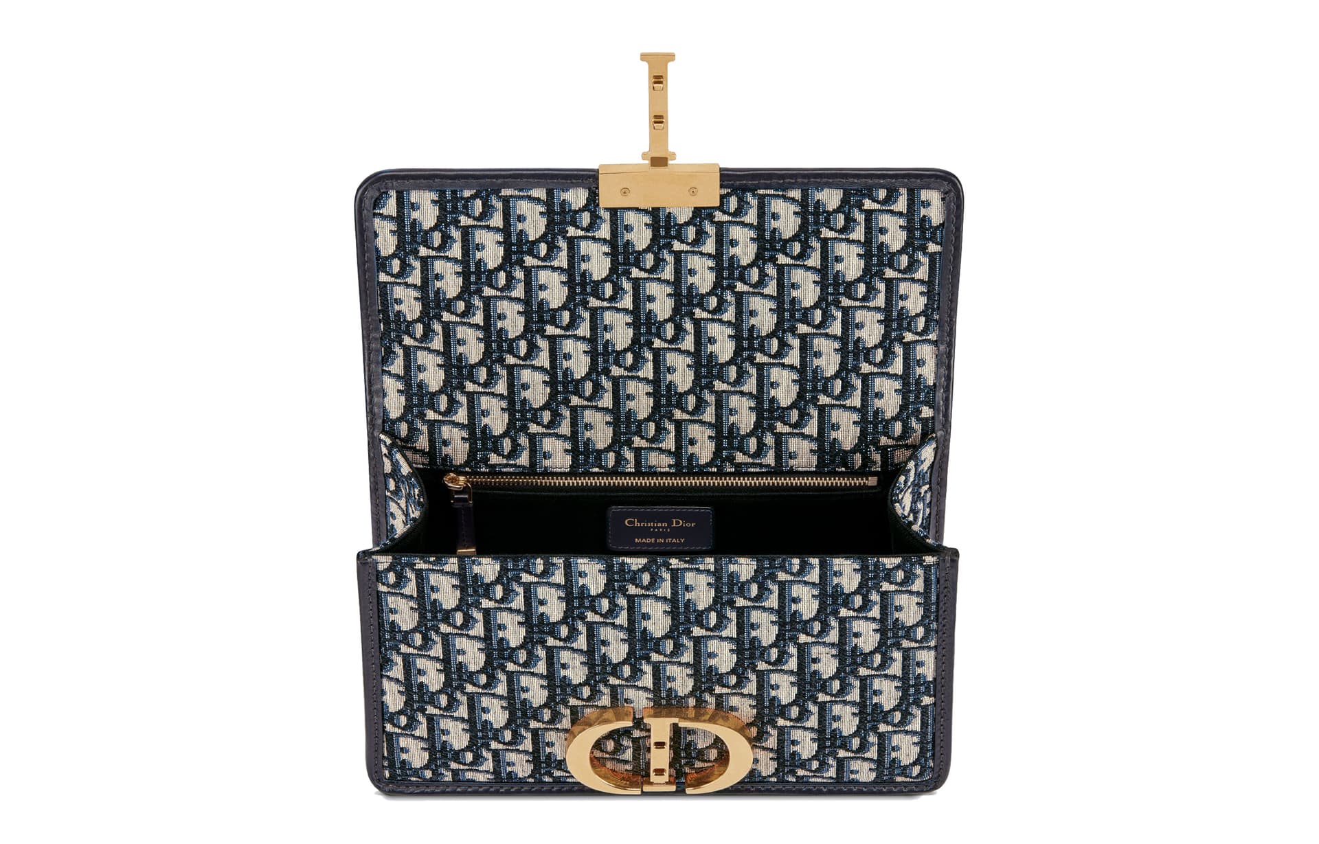 Мини-сумка DIOR 30 Montaigne Oblique Box Bag Denim Blue - изображение 5