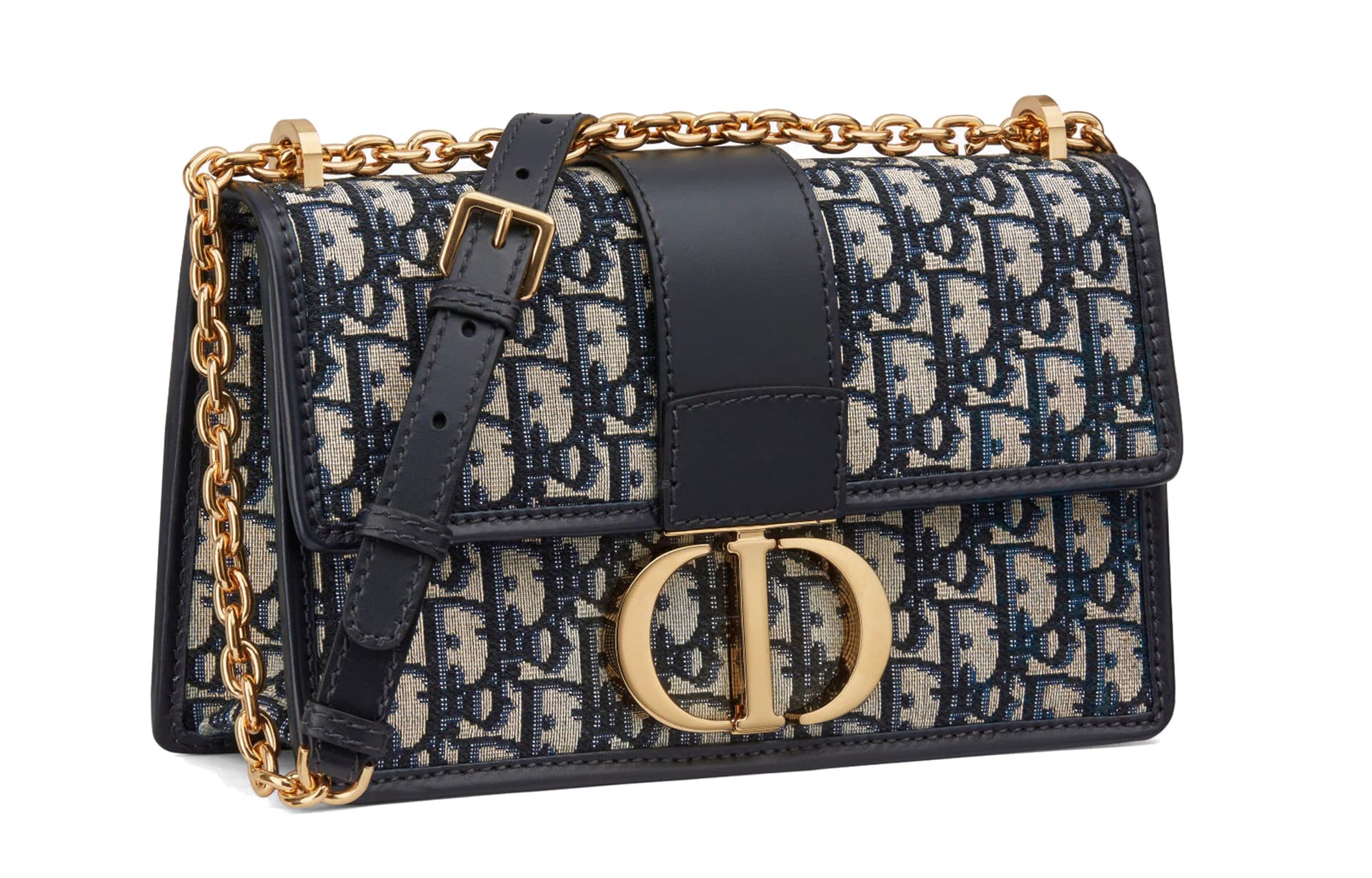 Мини-сумка DIOR 30 Montaigne Oblique Box Bag Denim Blue - изображение 2