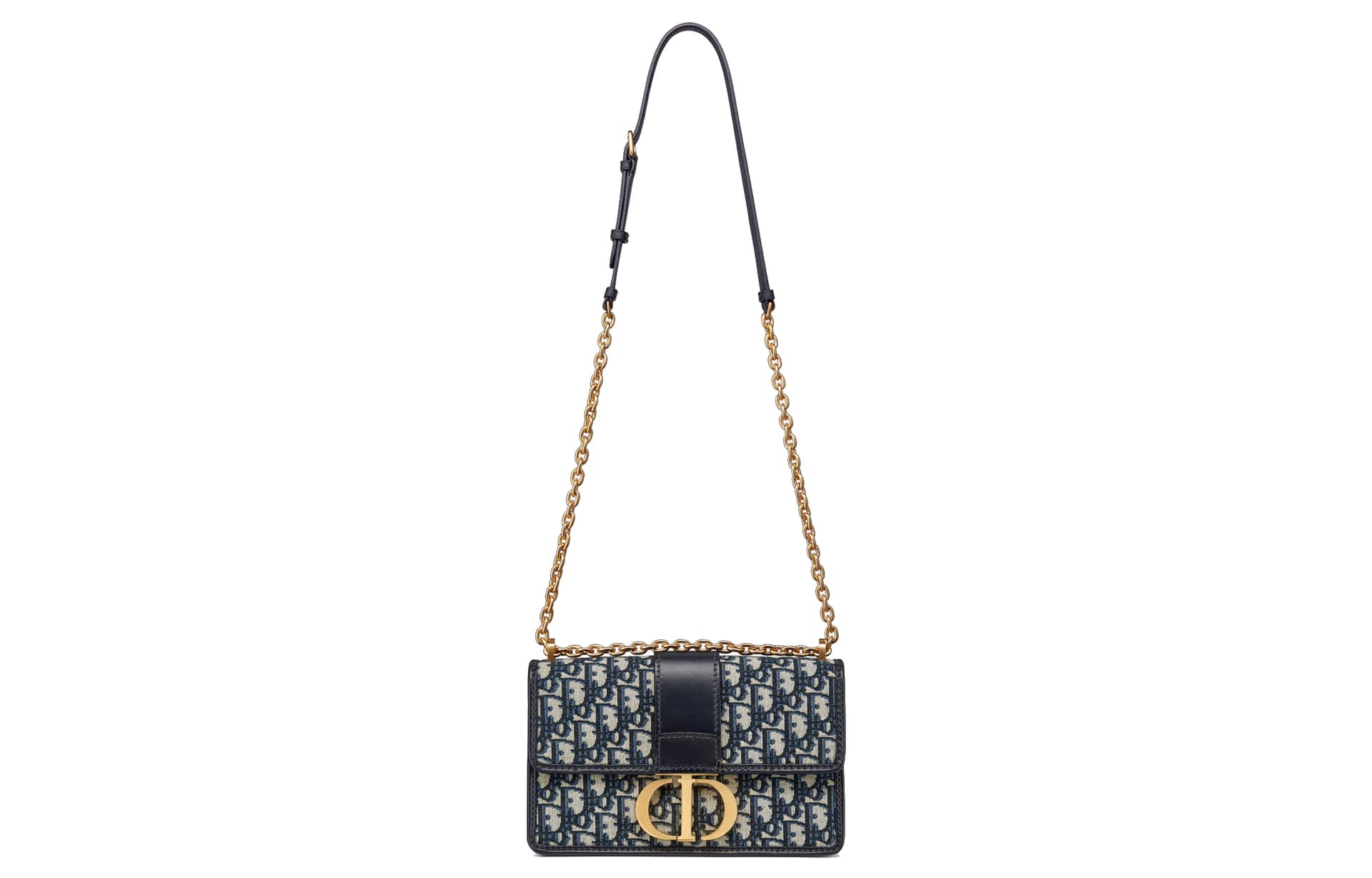 Мини-сумка DIOR 30 Montaigne Oblique Box Bag Denim Blue - изображение 4