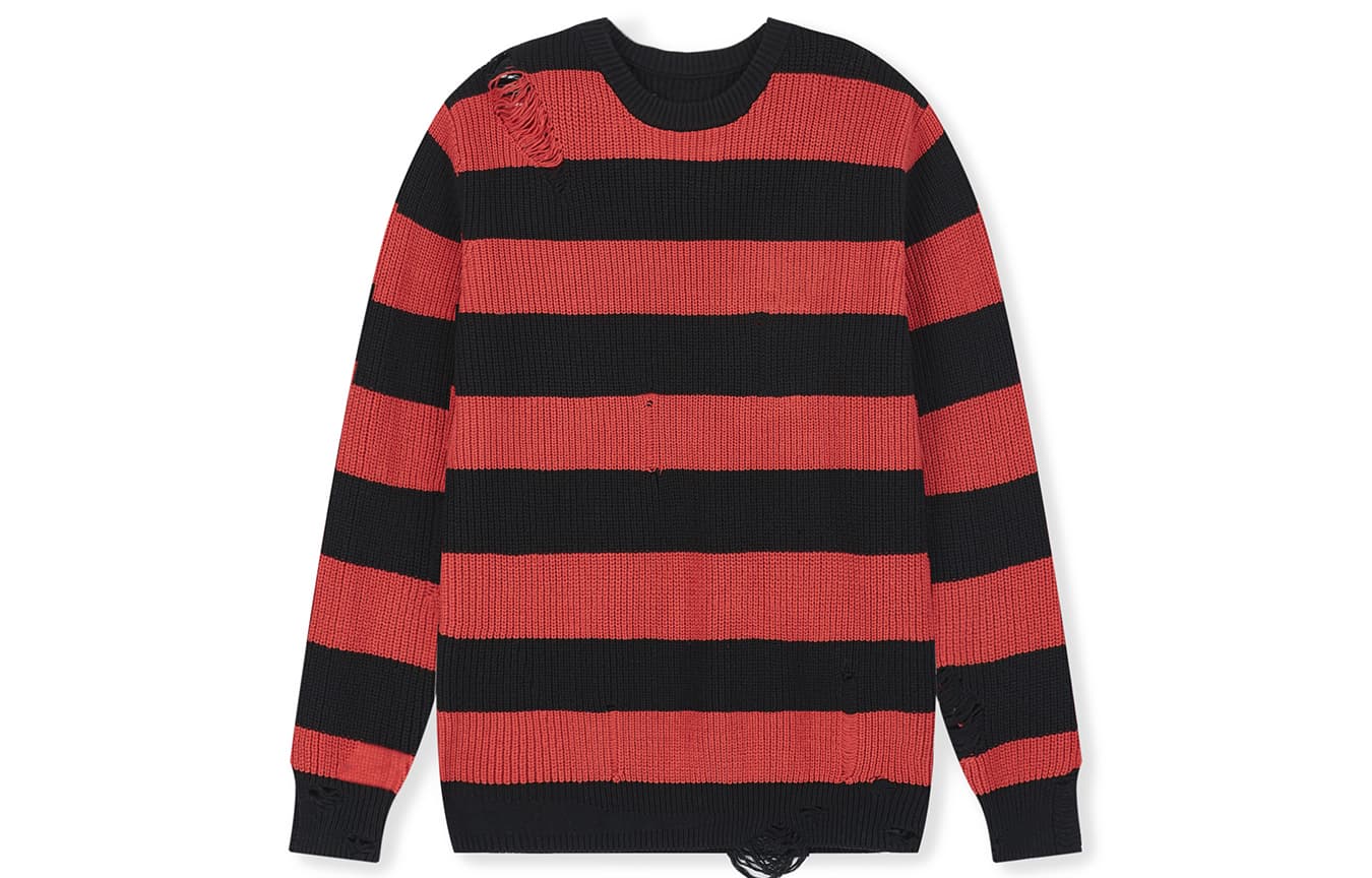 Кофта BONELESS Distressed Colorblock Sweater - изображение 2