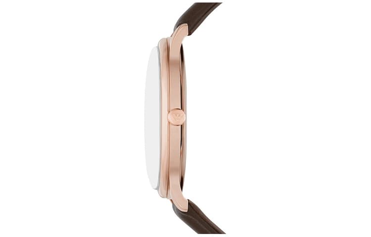 Механические часы EMPORIO ARMANI Часы с кругом на запястье Кварцевый механизм Кожаный ремешок 42 мм Белый циферблат Мужские часы - изображение 2