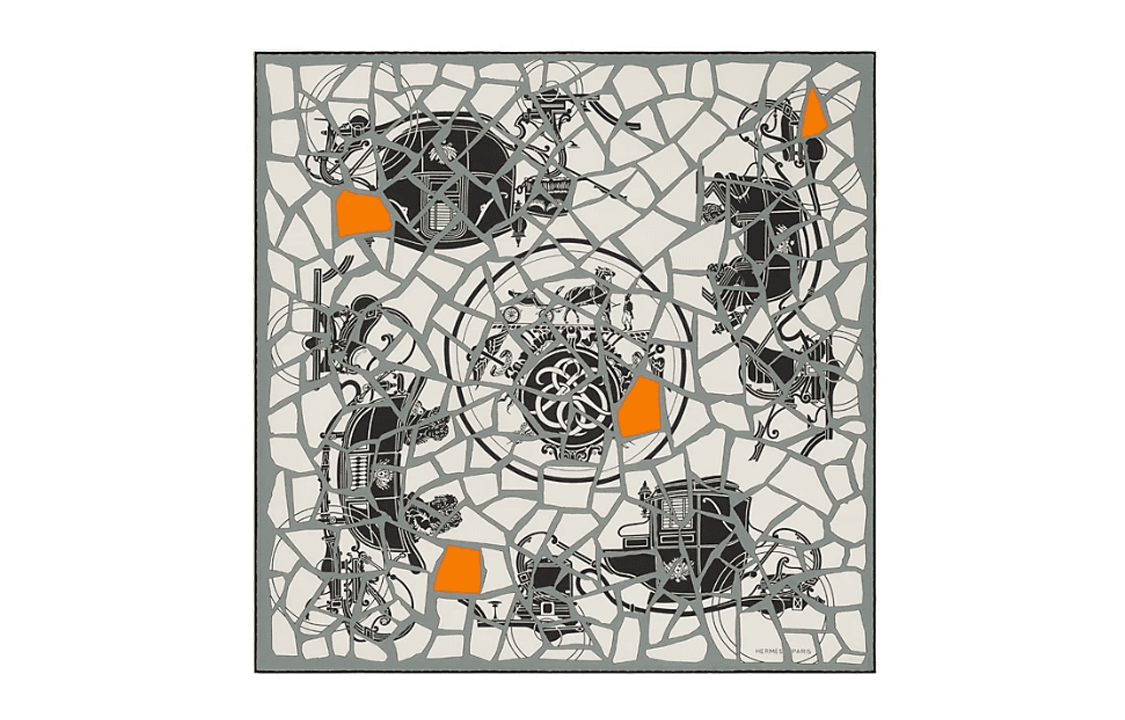Платок HERMES Ex-Libris en Mosaique - изображение 1