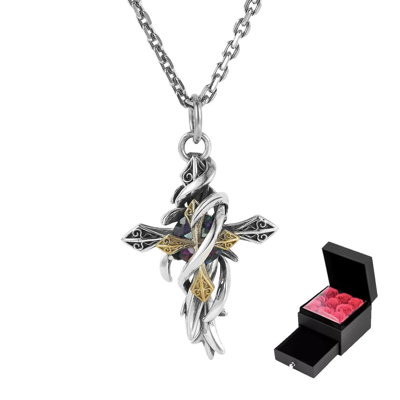Кулон Ruibeila Double Layer Cross Pendant - изображение 3