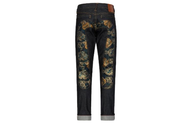 Штаны EVISU Brocade Daicock Insert Carrot Fit Jeans - изображение 2