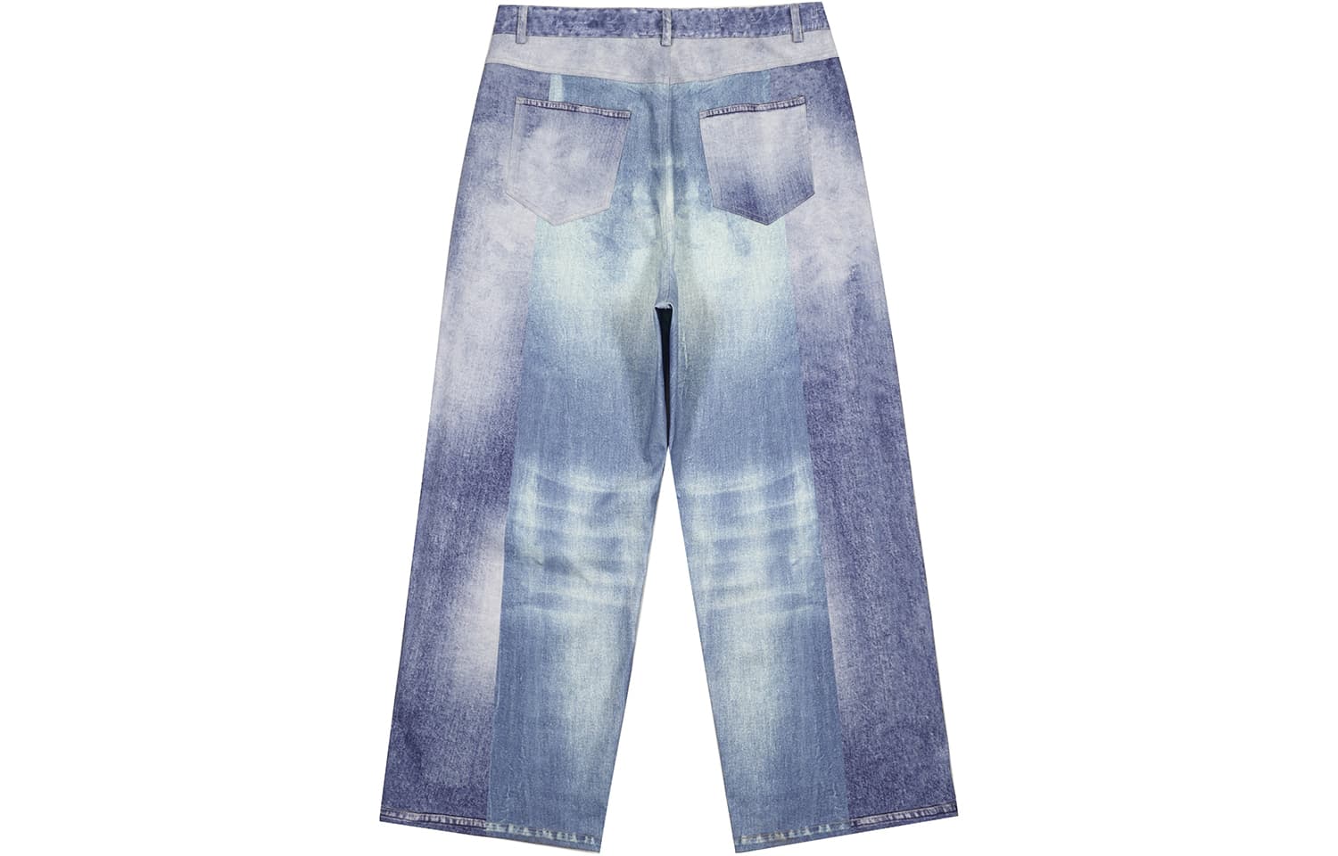 Штаны LOSTCTRL 3D Digital Print Wide Leg Jeans Blue - изображение 2