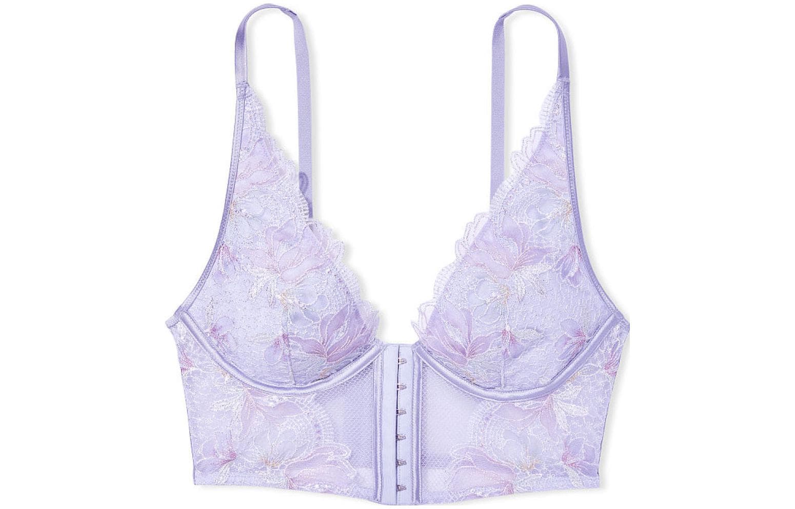 Бюстгальтер Victoria's Secret Very Sexy Floral Embroidery Bra Purple - изображение 1