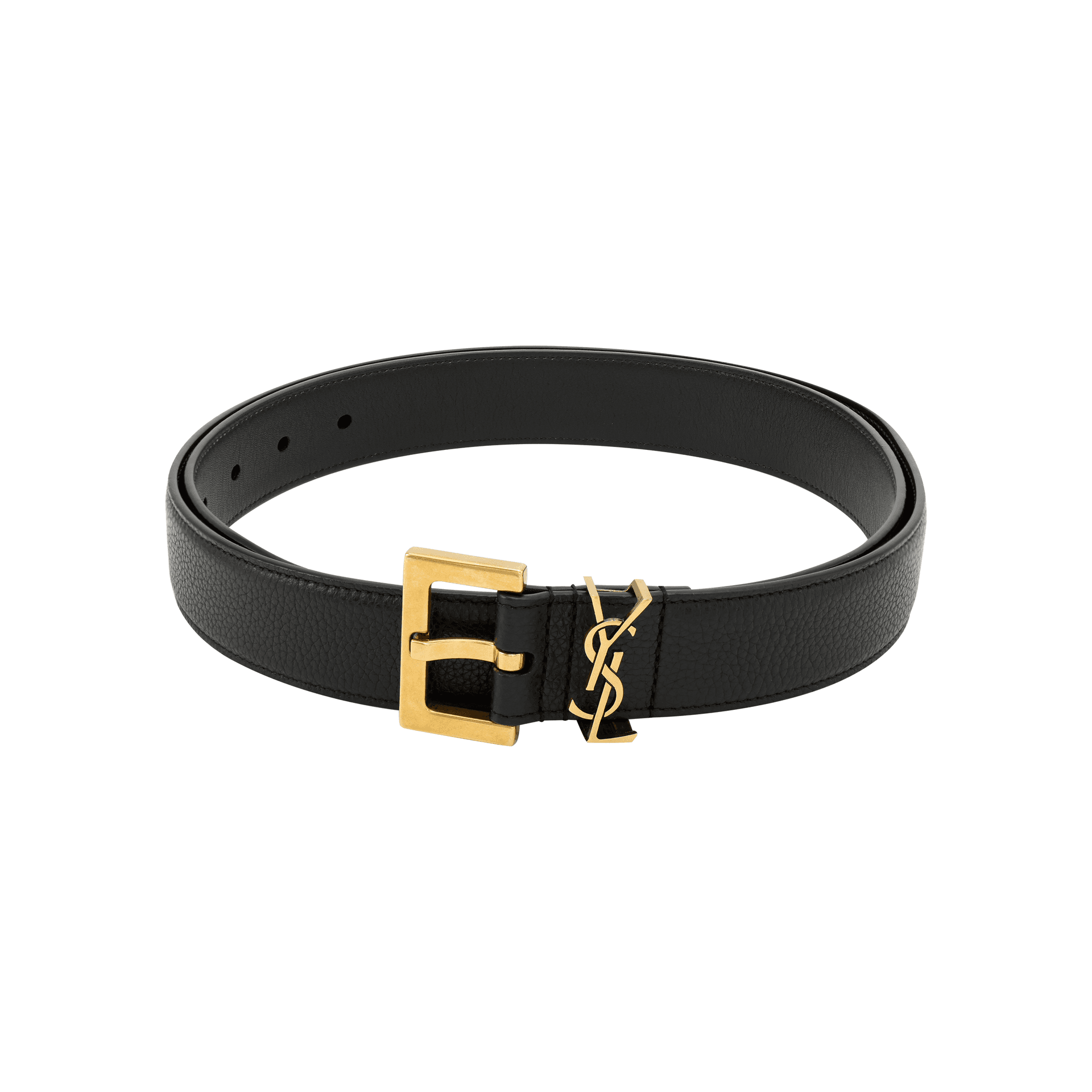 Ремень Saint Laurent YSL Logo Calfskin Belt - изображение 3