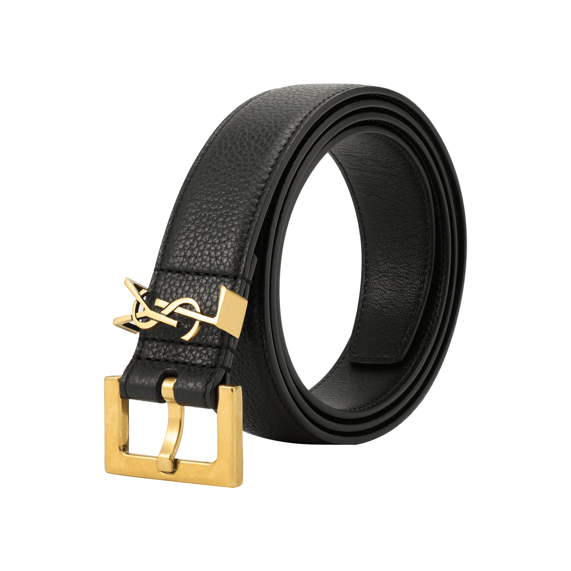 Ремень Saint Laurent YSL Logo Calfskin Belt - изображение 2