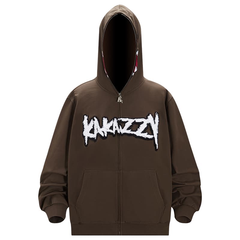 Худи KAKAZZY Vintage Embroidered Hoodie Brown - изображение 2