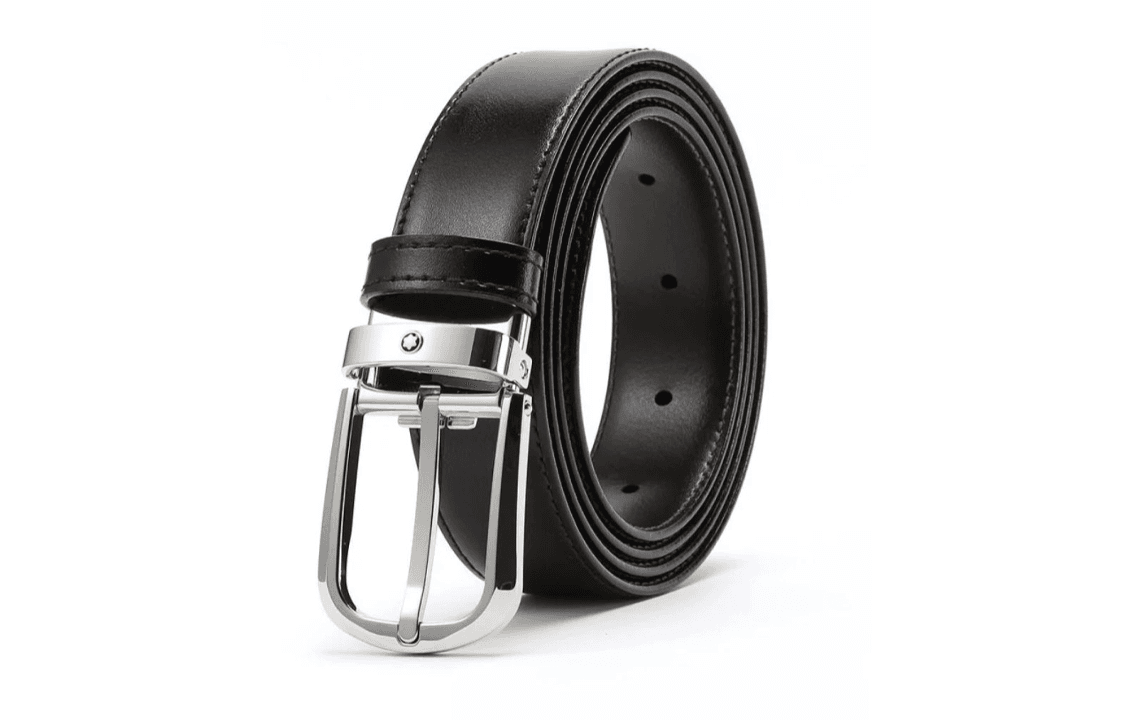 Ремень Montblanc Curved Horseshoe Steel Pin Buckle Belt - изображение 3