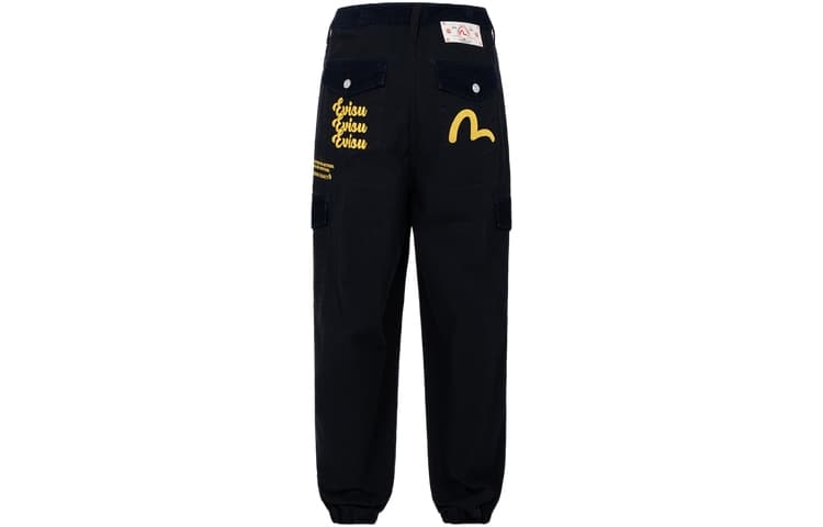 Штаны EVISU AW23 Cargo Pants Black - изображение 2