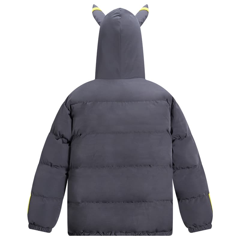 Зимняя куртка пуховик KAKAZZY Hooded Puffer Jacket Dark Grey - изображение 3
