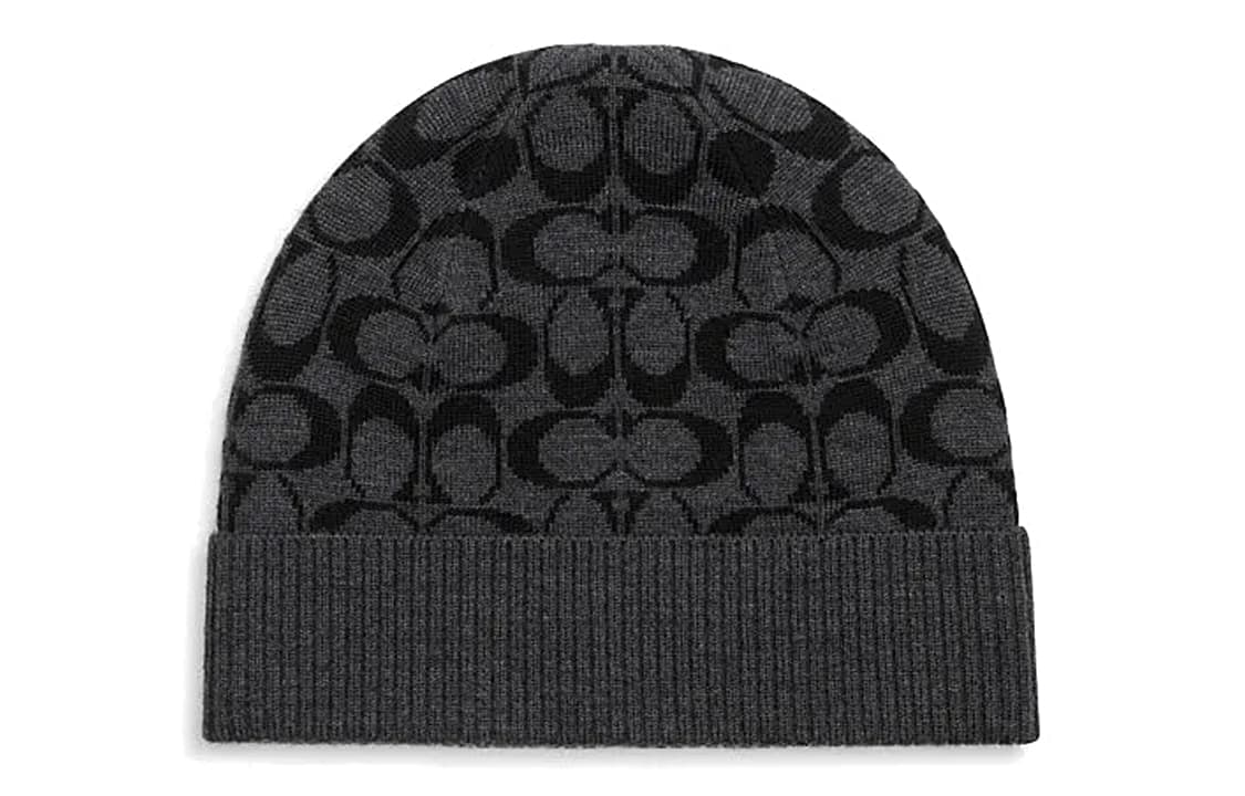 Шапка COACH Classic Knit Beanie Grey - изображение 1