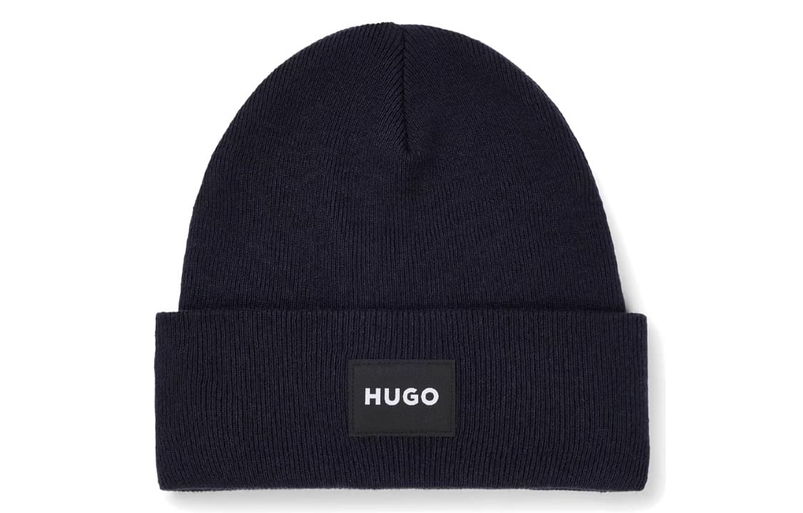 Шапка HUGO BOSS Logo Beanie Black - изображение 1