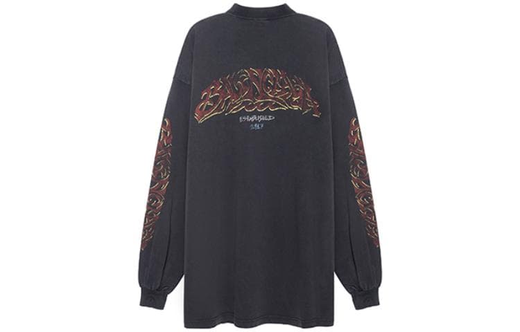 Футболка Balenciaga T-рубашка свободного кроя мужская черная - изображение 2