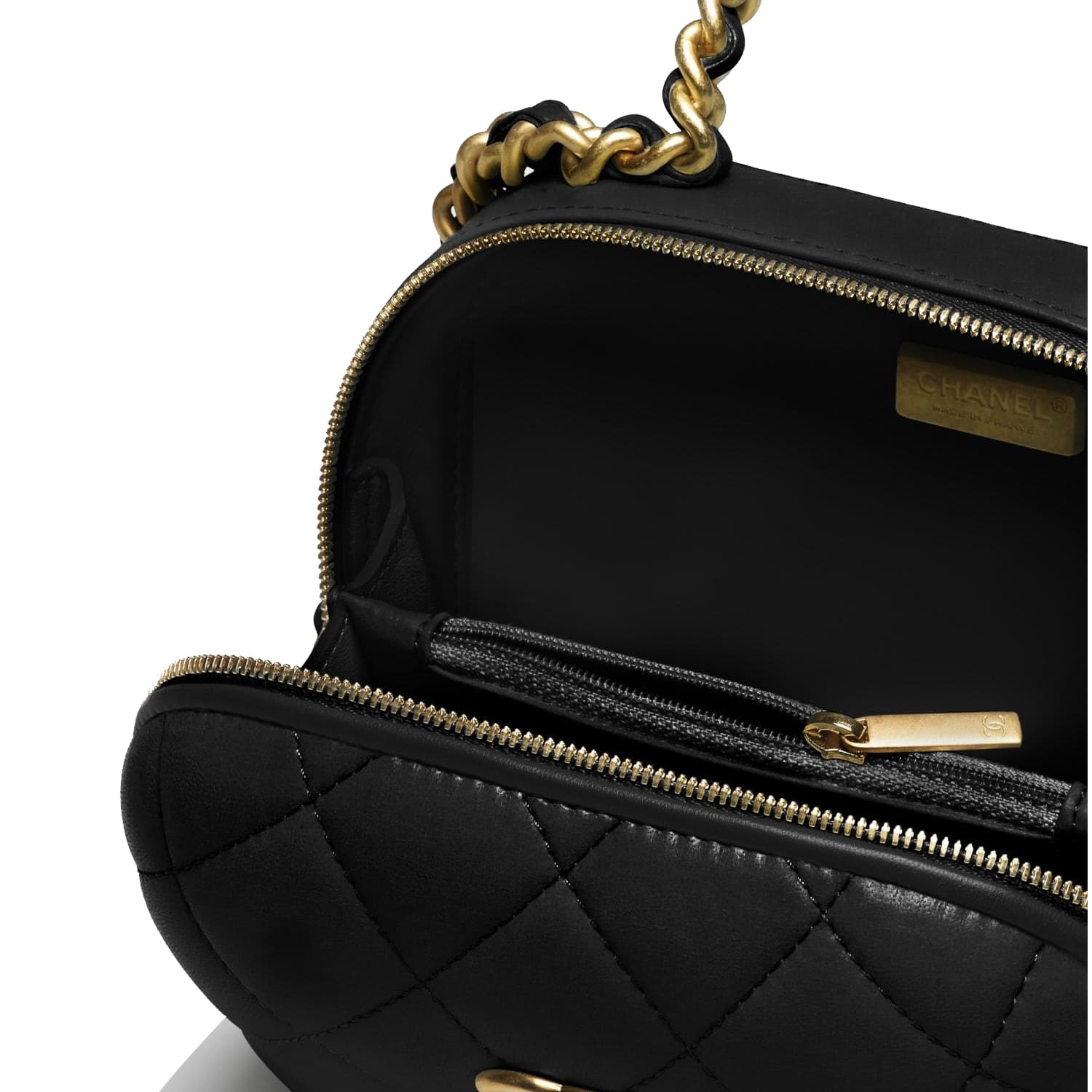 Сумка через плечо CHANEL Classic Flap Bag Small Black Lambskin Gold Chain - изображение 5