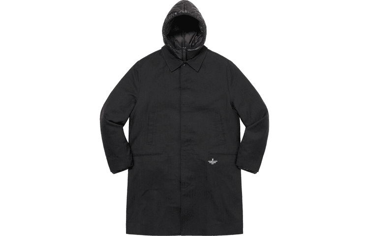 Ветровка Supreme Trench Puffer Jacket Black - изображение 8
