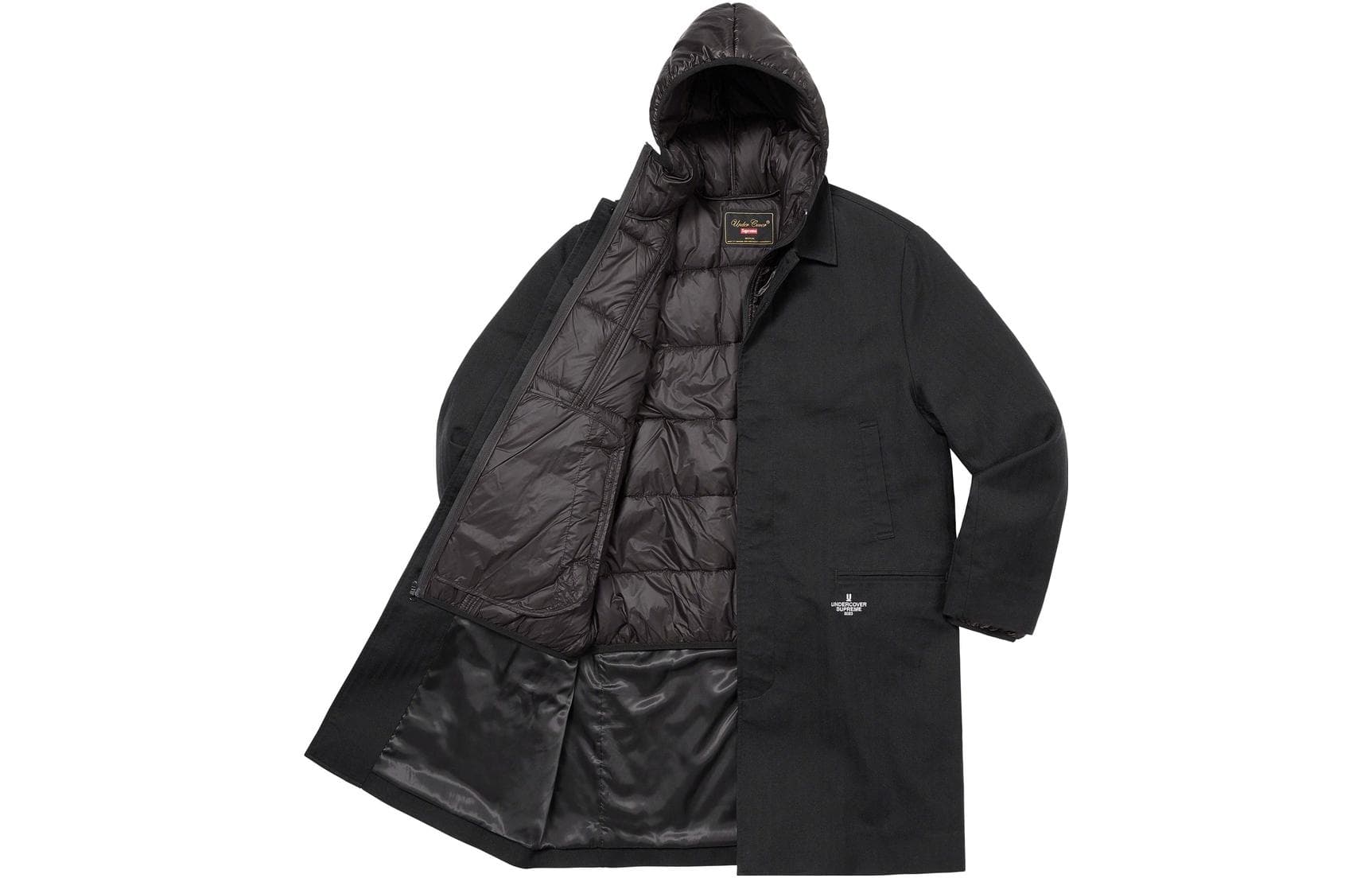 Ветровка Supreme Trench Puffer Jacket Black - изображение 5