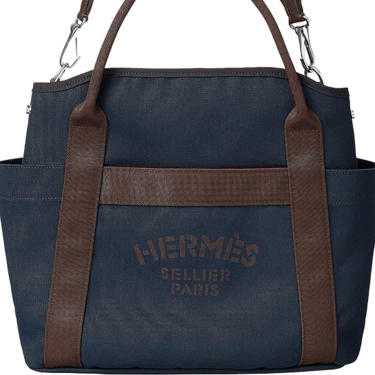 Сумка Hermes Equestrian Tote Navy Brown - изображение 8