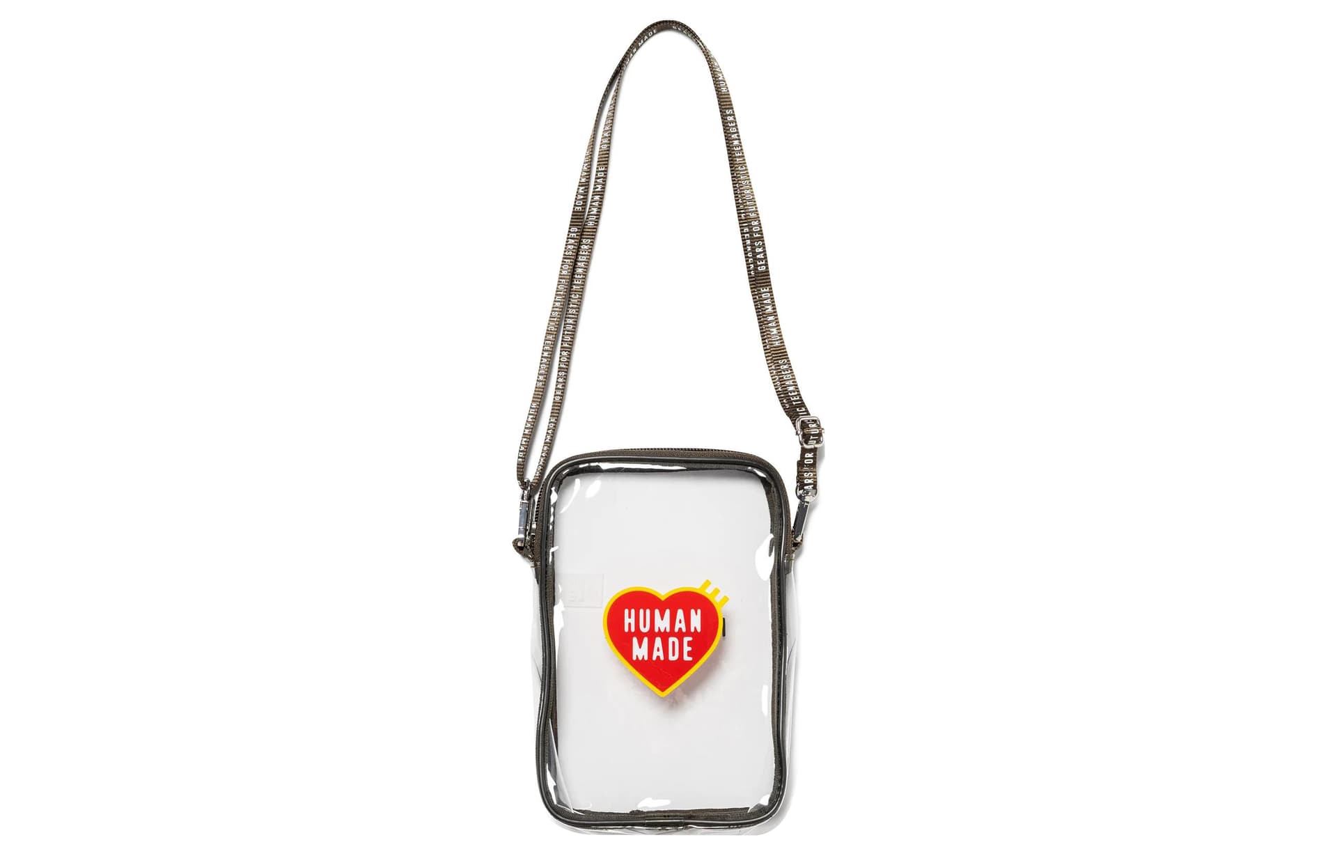 Сумка для телефона HUMAN MADE Logo PVC Crossbody Bag Olive - изображение 1