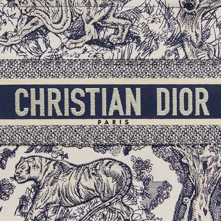 Сумка Dior Book Tote Jungle Tiger Embroidery Blue - изображение 5