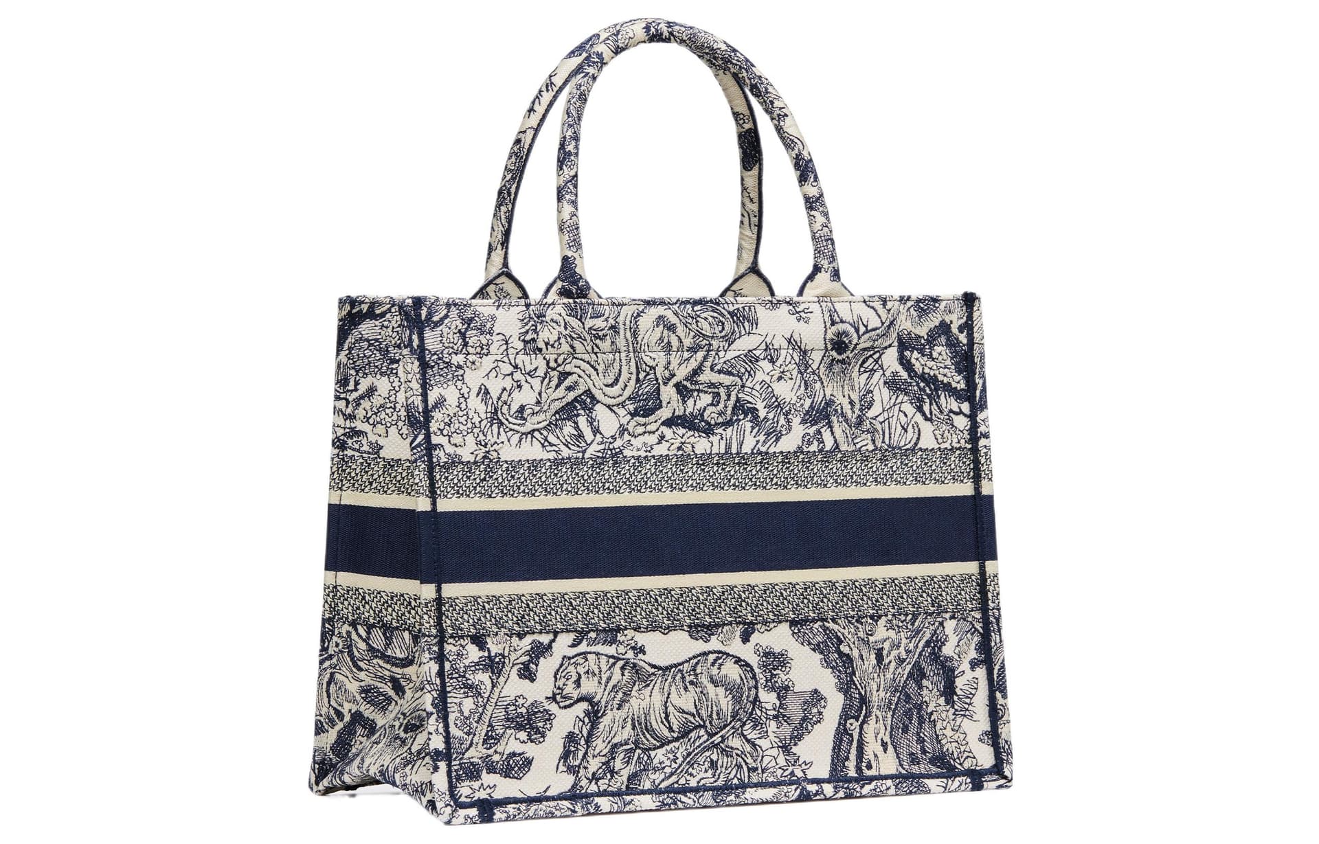 Сумка Dior Book Tote Jungle Tiger Embroidery Blue - изображение 3