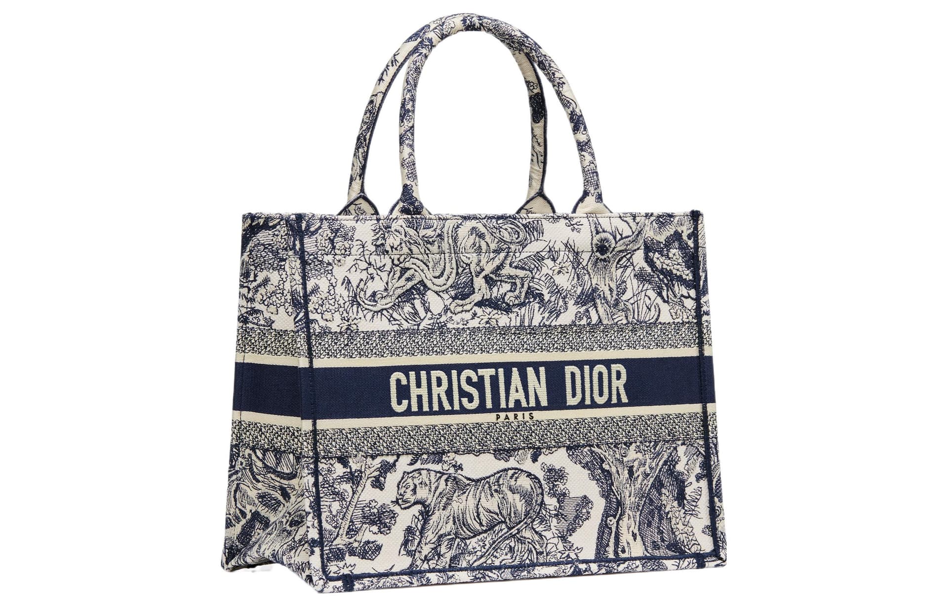 Сумка Dior Book Tote Jungle Tiger Embroidery Blue - изображение 2