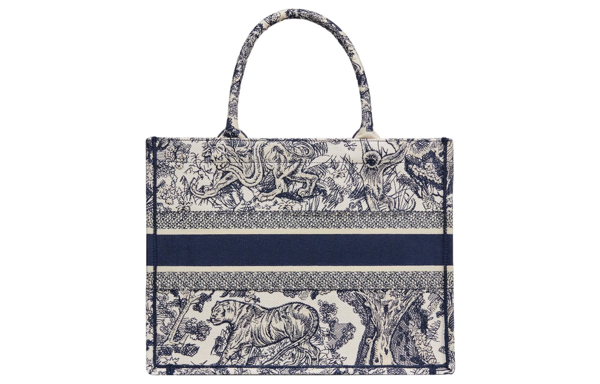 Сумка Dior Book Tote Jungle Tiger Embroidery Blue - изображение 4