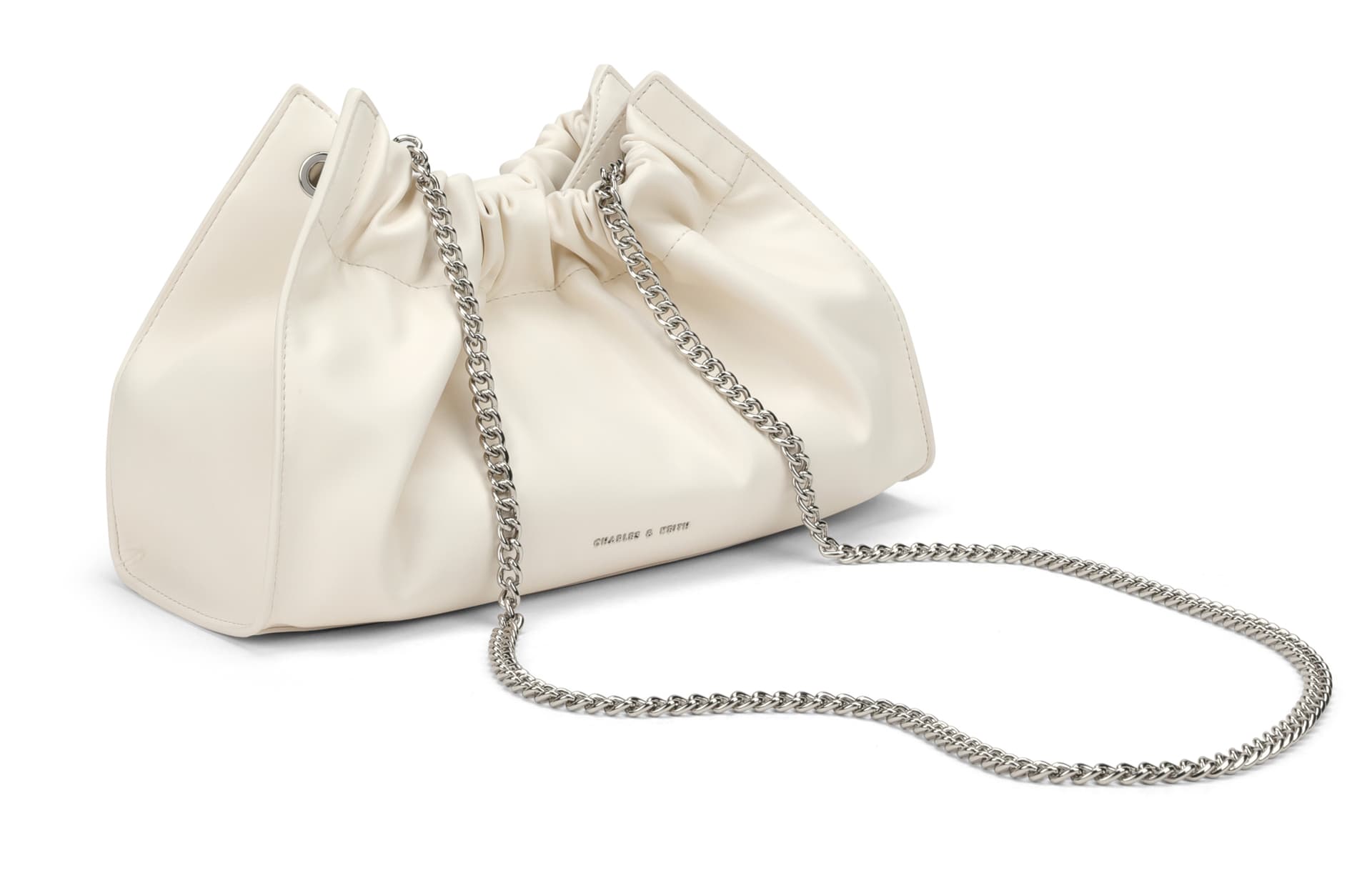 Сумка через плечо CHARLES&KEITH Soft Large Chain Tote Noir Cream - изображение 3
