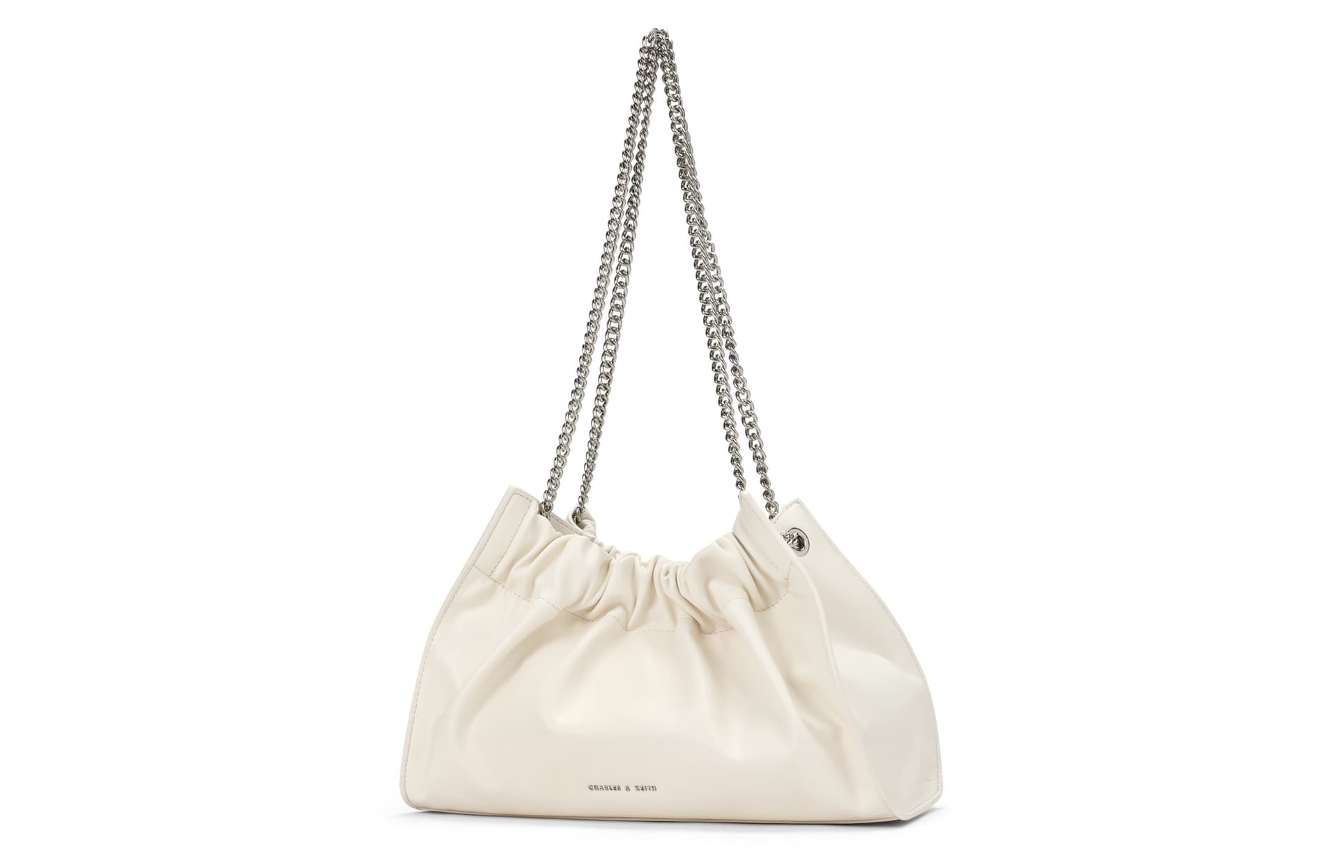 Сумка через плечо CHARLES&KEITH Soft Large Chain Tote Noir Cream - изображение 2