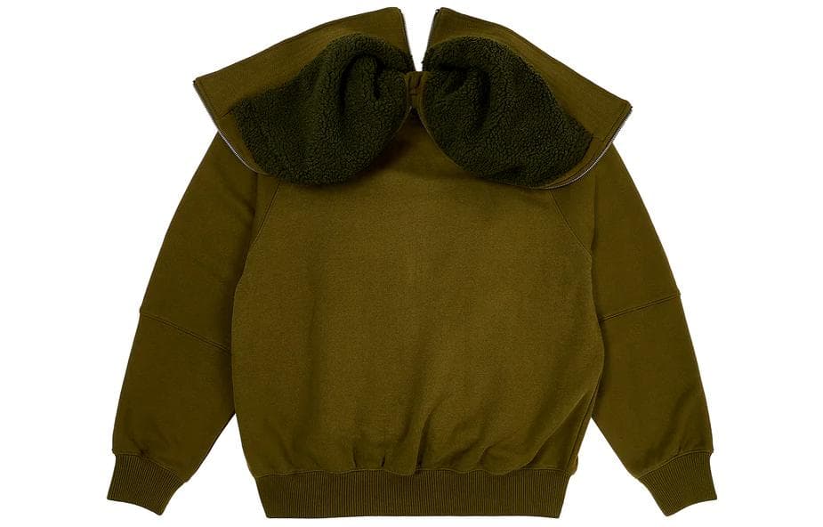 Куртка PALACE FW23 SPLIT HOOD BOMBER SWEAT OLIVE - изображение 2