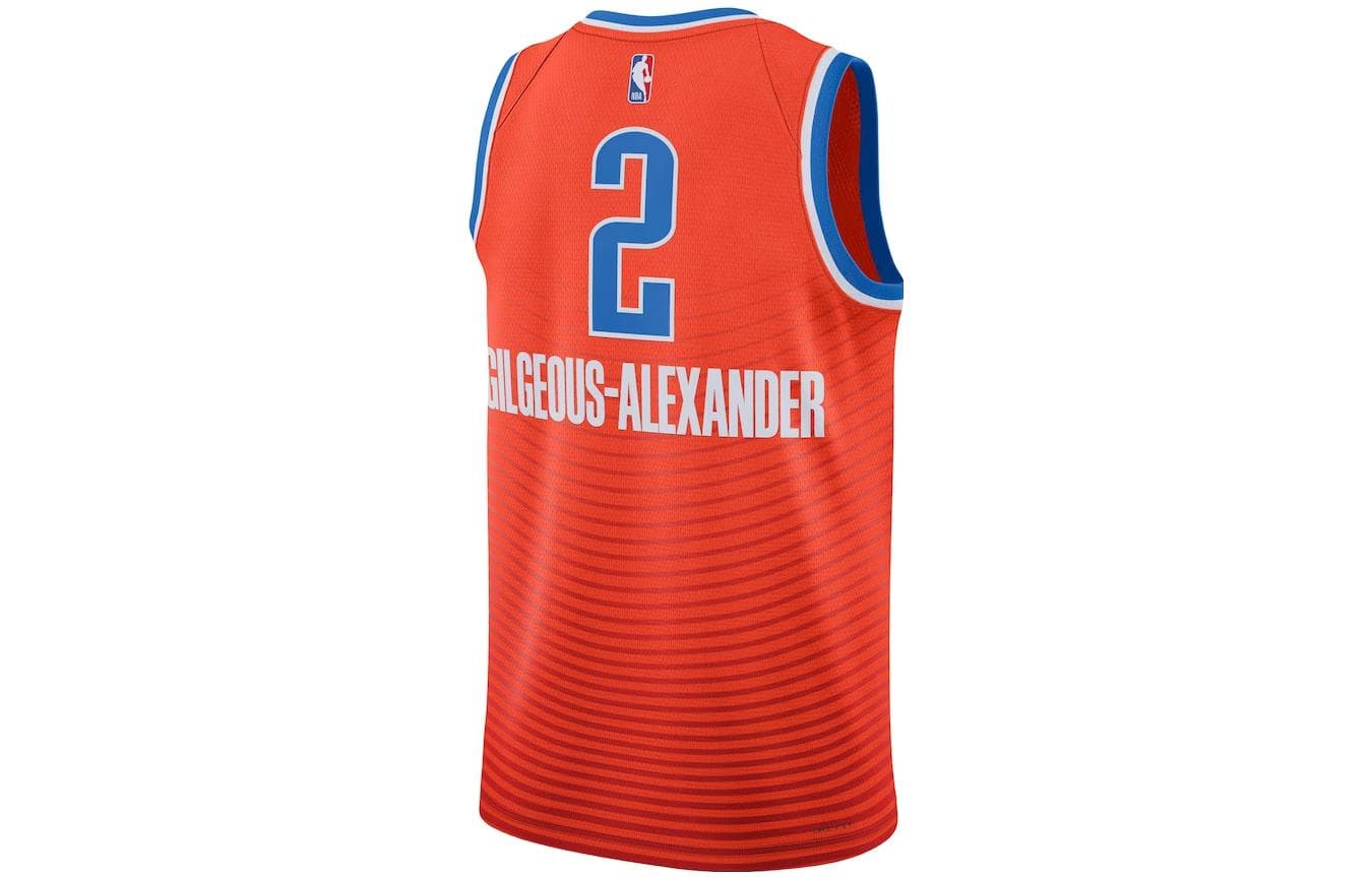 Баскетбольная майка Jordan Alexander Thunder Statement Jersey V-Neck Sleeveless Basketball Vest Orange - изображение 2
