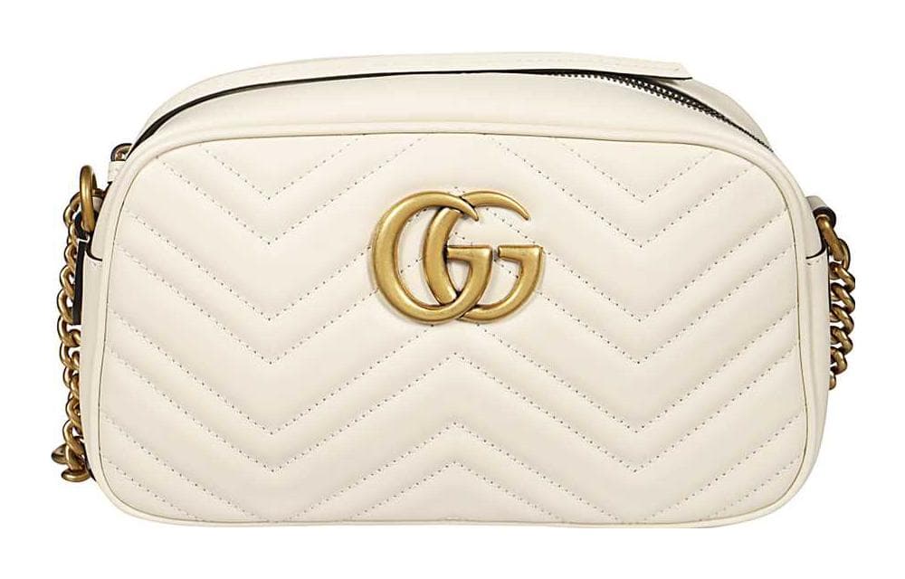 Мини-сумка Gucci GG Marmont Camera Bag White - изображение 1