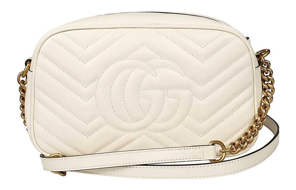 Мини-сумка Gucci GG Marmont Camera Bag White - изображение 5