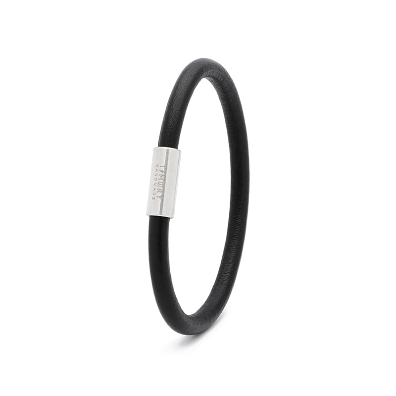 Браслет TUBAOSHU Black Leather Bracelet - изображение 2