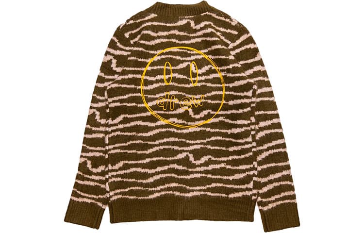 Drew House FW21 Sketch Mascot Squiggle Cardigan Olive Mascot - изображение 2