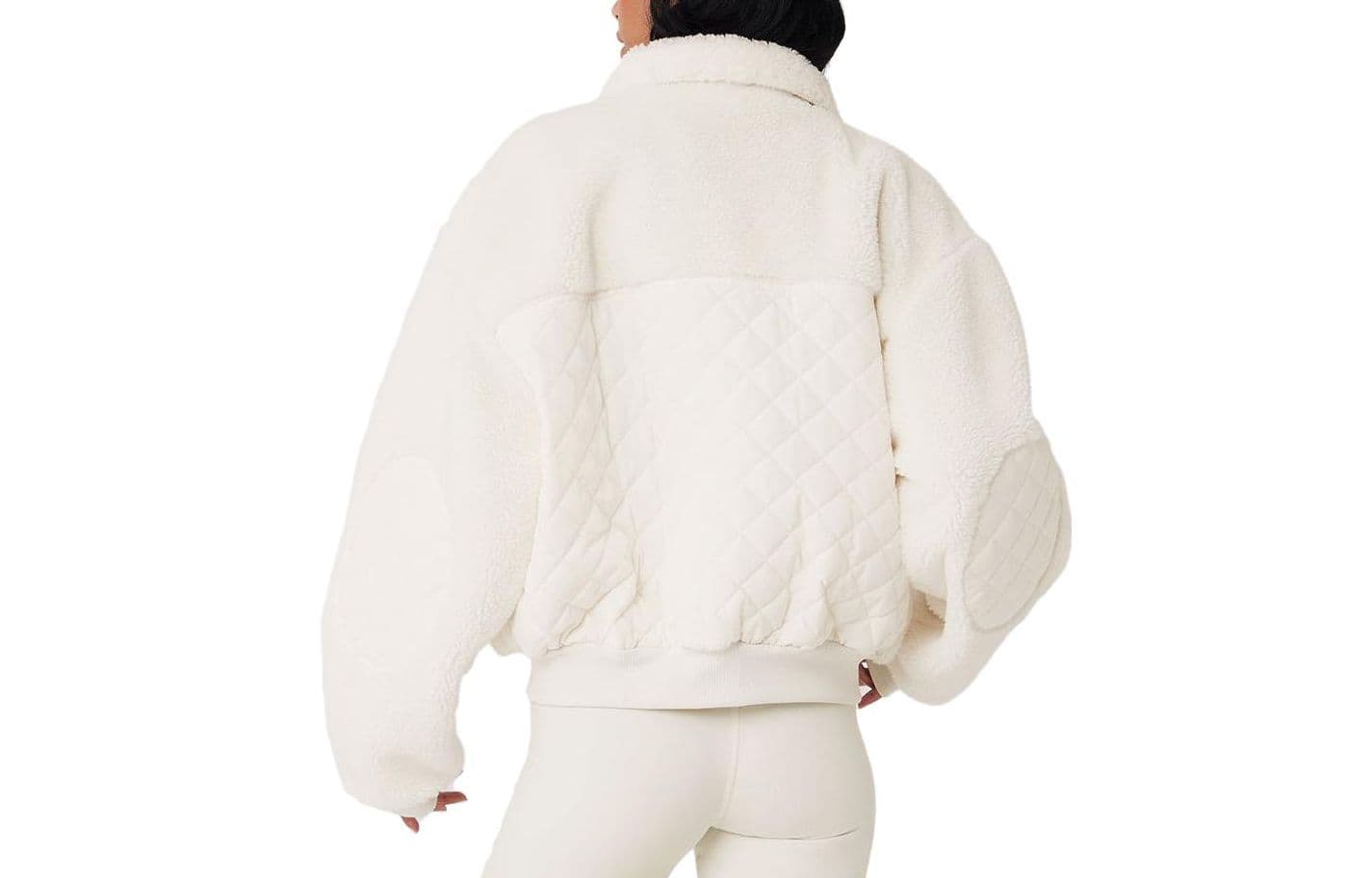 Alo Yoga Sherpa Edge Bomber Ivory - изображение 3