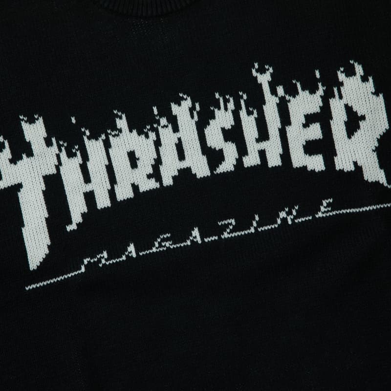 Кофта THRASHER 8-Bit Flame Sweater - изображение 6