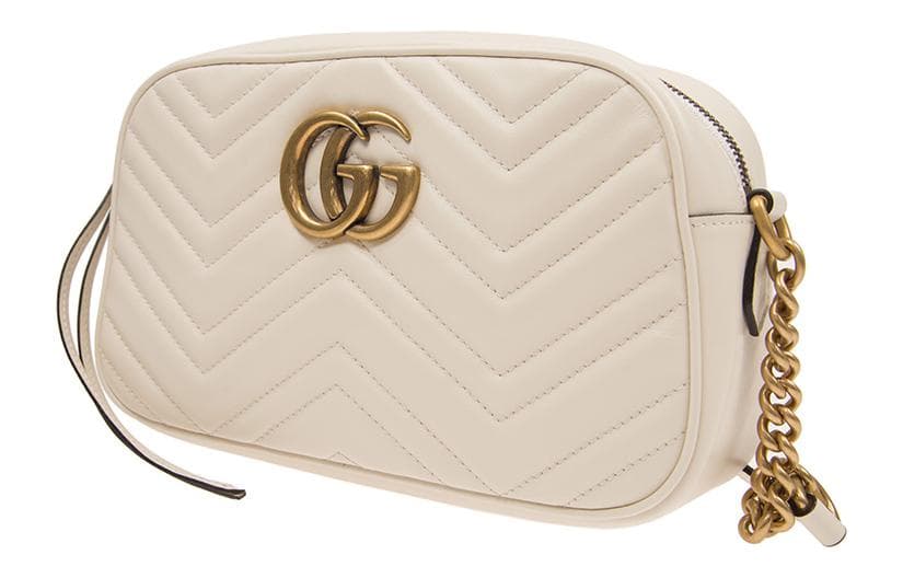 Мини-сумка Gucci GG Marmont Camera Bag White - изображение 4