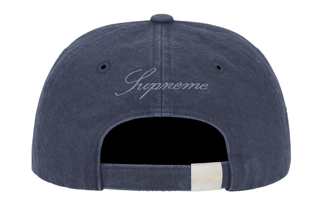 Кепка Supreme x Stone Island Twill 6-Panel Blue - изображение 2